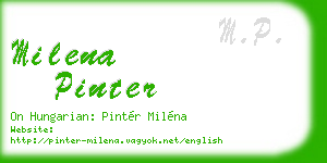 milena pinter business card